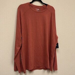 01.ALGO PHILLIP PERFORMANCE LONG SLEEVE TEE ORNAGE RED - XXL
